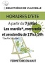 horaires bibliothèque